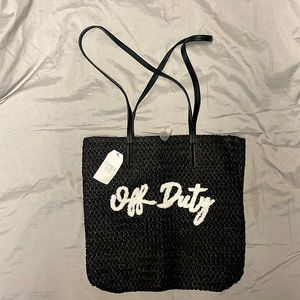Time and Tru Packable Straw Tote